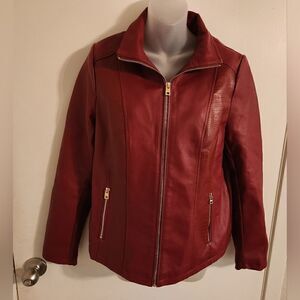 Marc NY Wine/Burgundy Faux Leather size M